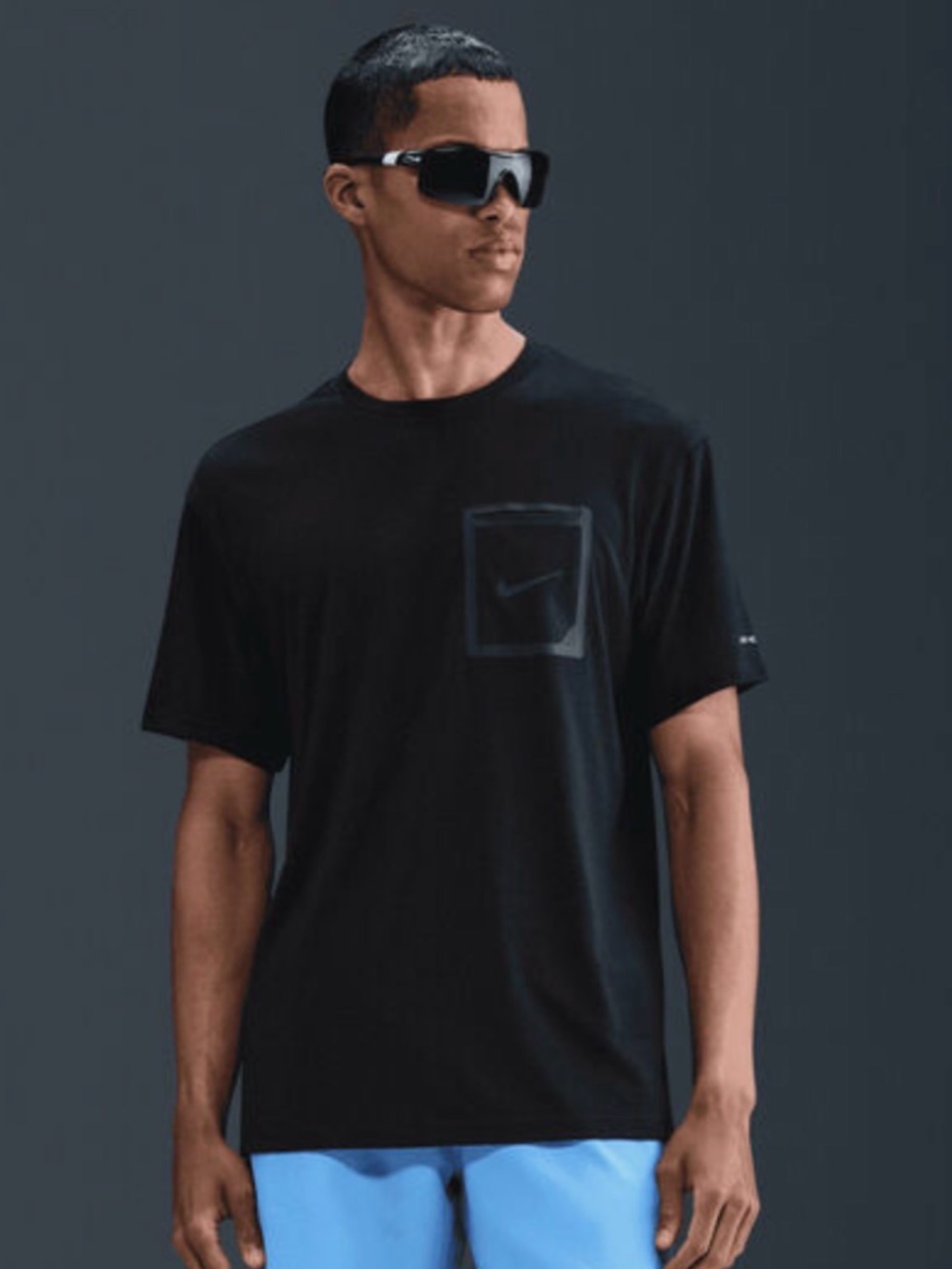Nike Swim Hydroguard Dri-FIT UPF 40+ Black Swim Shirt Men’s Large NWOT